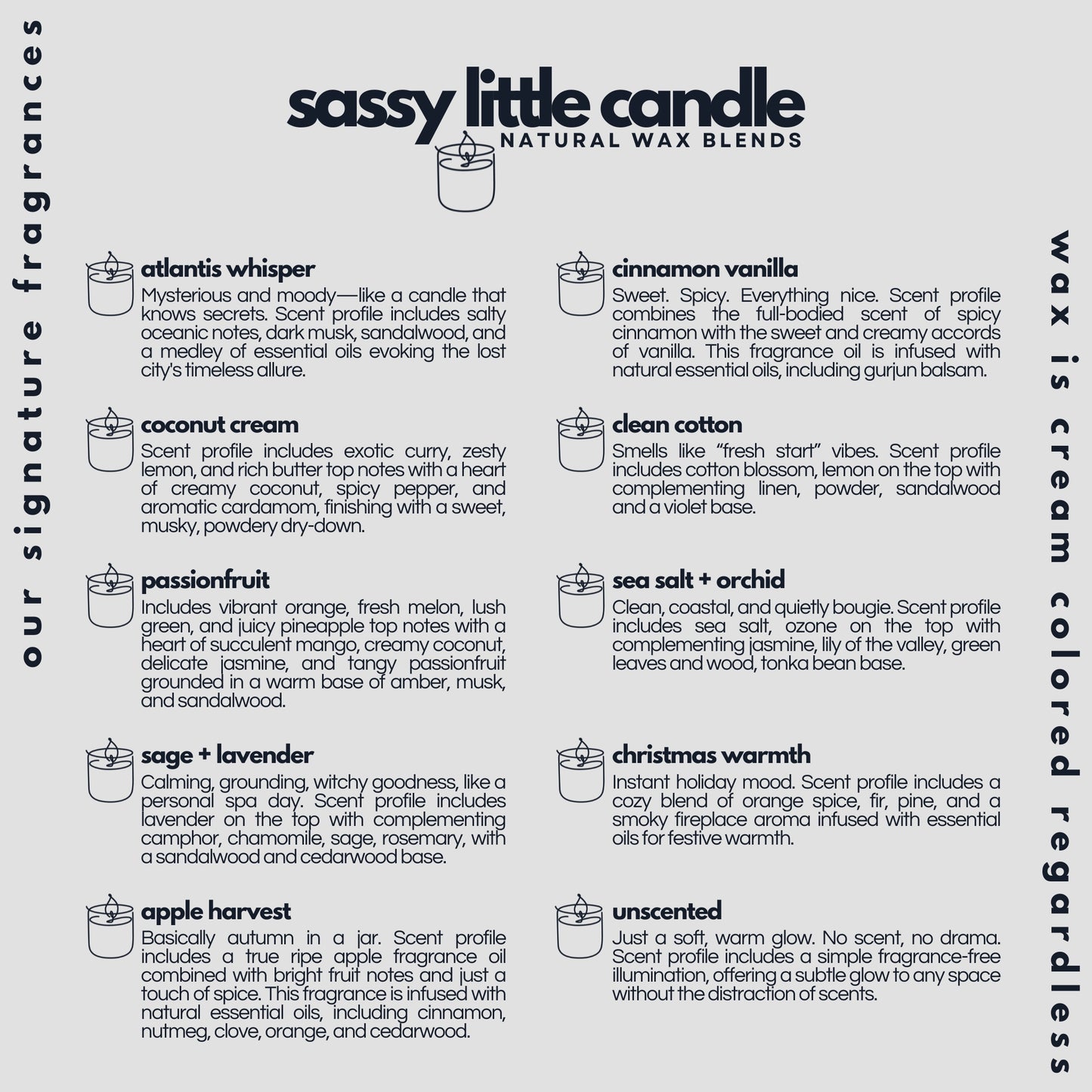 Soy Wax Candle Glass Jar Scents