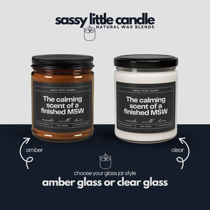 MSW Graduation Candle