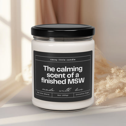 MSW Graduation Candle