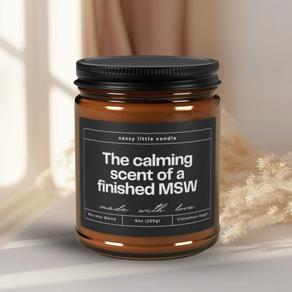MSW Graduation Candle