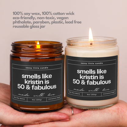 50 & Fabulous Candle