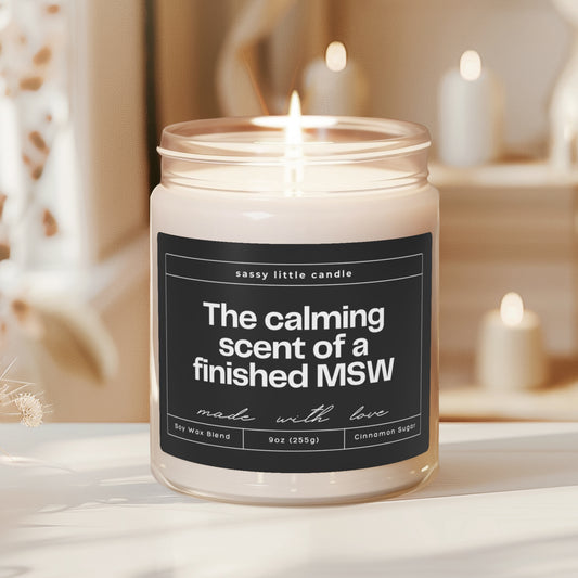 MSW Graduation Candle