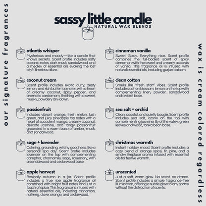 Soy Wax Candle Glass Jar Scents