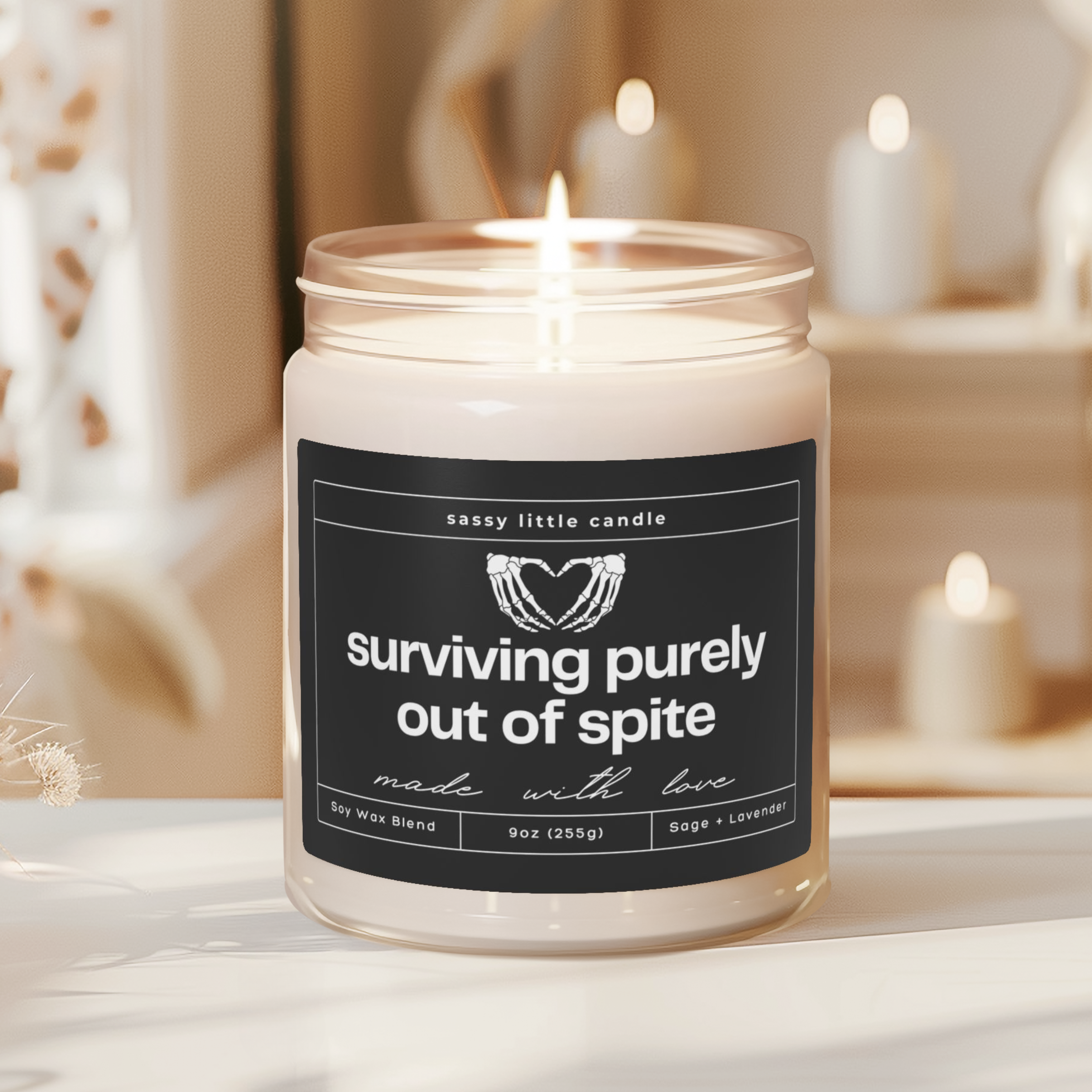 Surviving Out of Spite Candle Banner Image